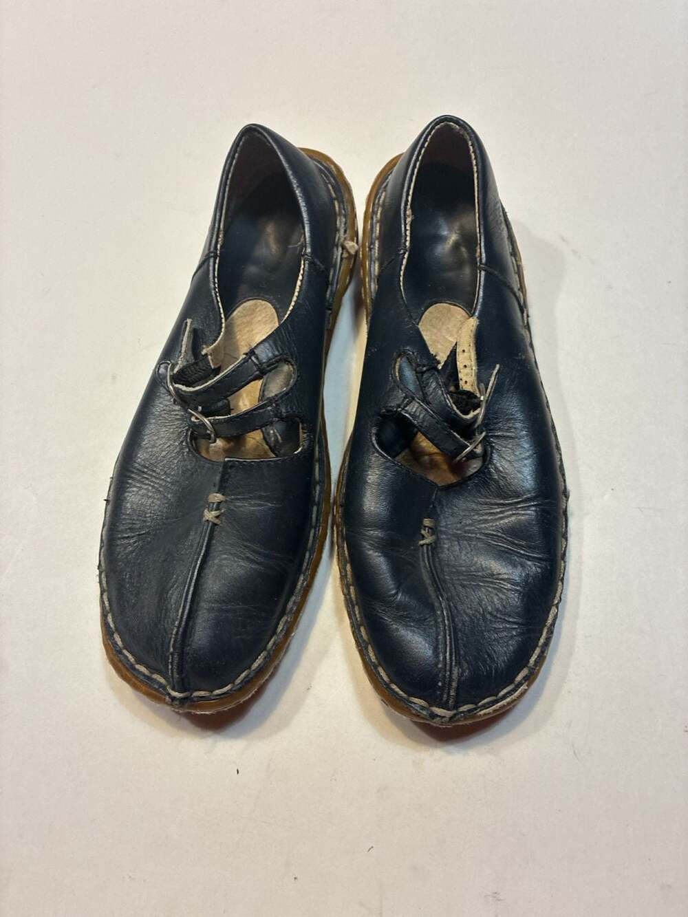El Naturalista Yggdrasil Blue Leather Mary Jane Clogs